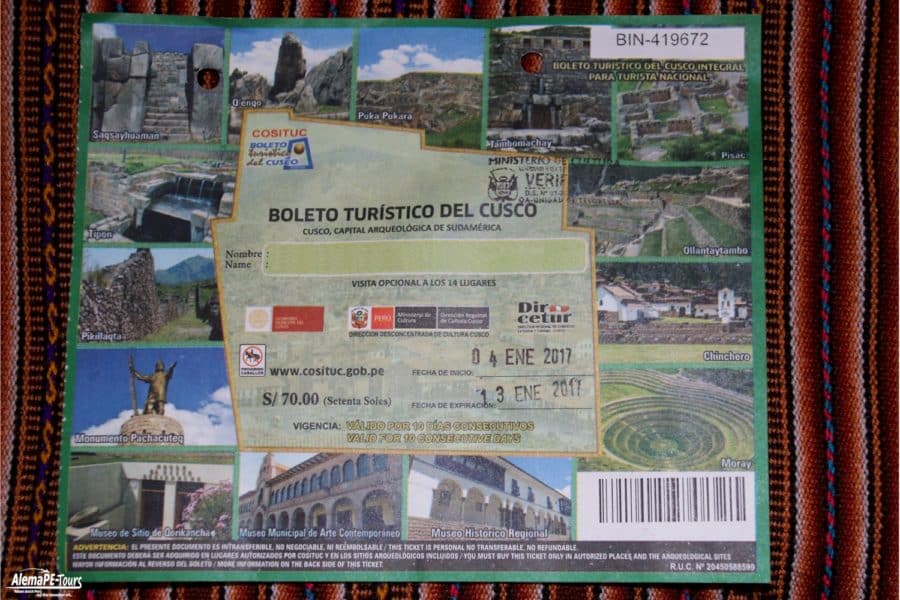 Cusco's Boletos Turisticos 2 Boleto Tutistico Nacional